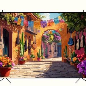Mexican Fiesta Theme tapestry size 7x10 ft